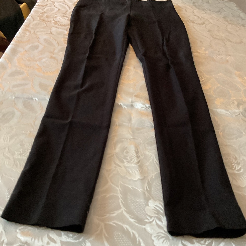 Reitmans Dress Pants Womens 9 Black Excellent Straight Leg Flat Front Trousers